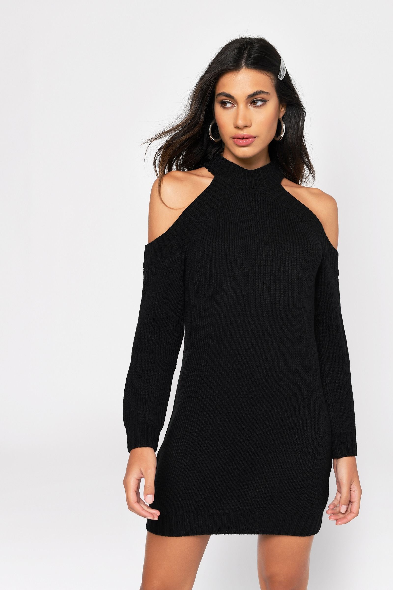 Amili Sweater Dress-Black