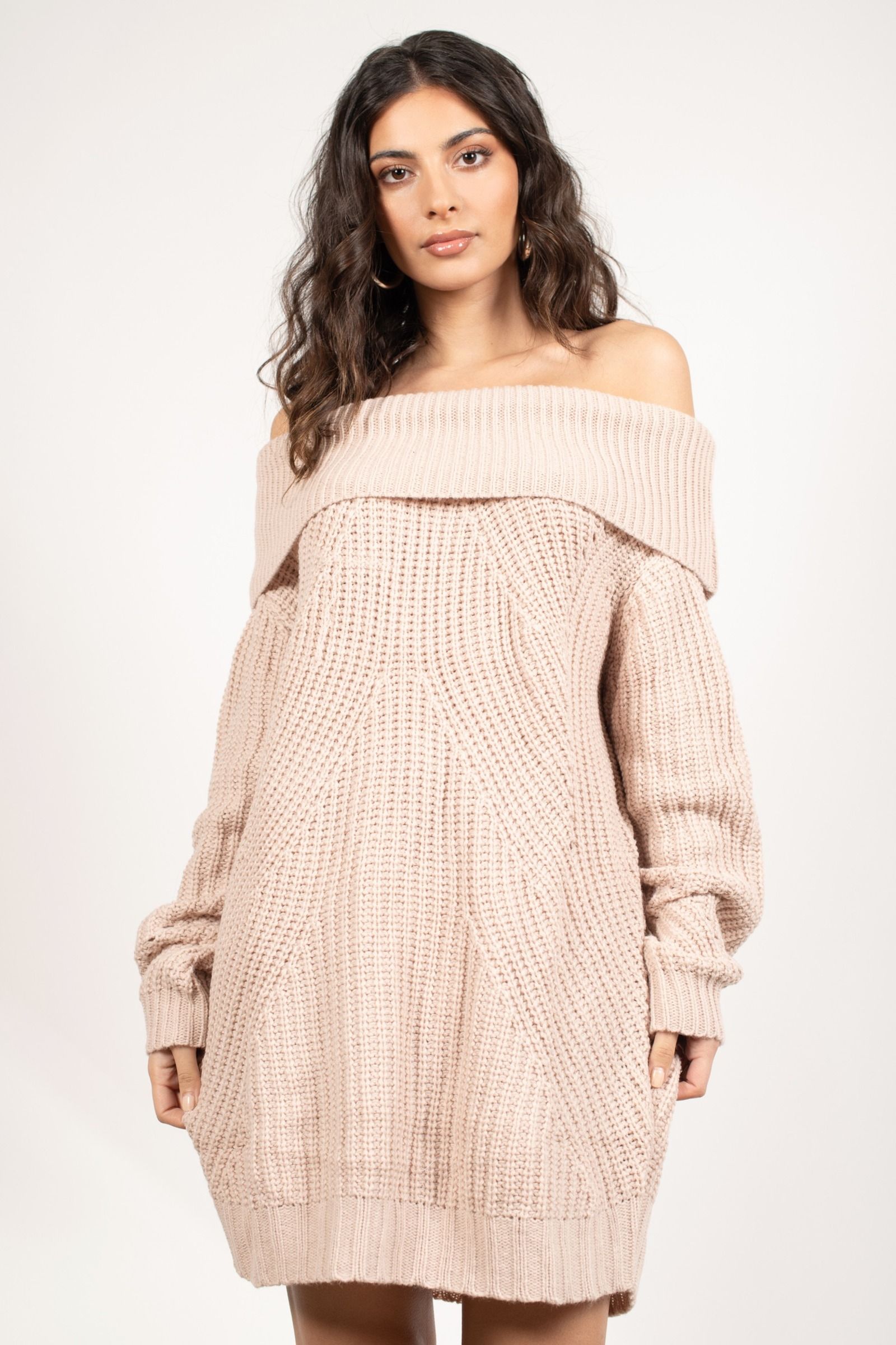 Off Shoulder Sweater Dress