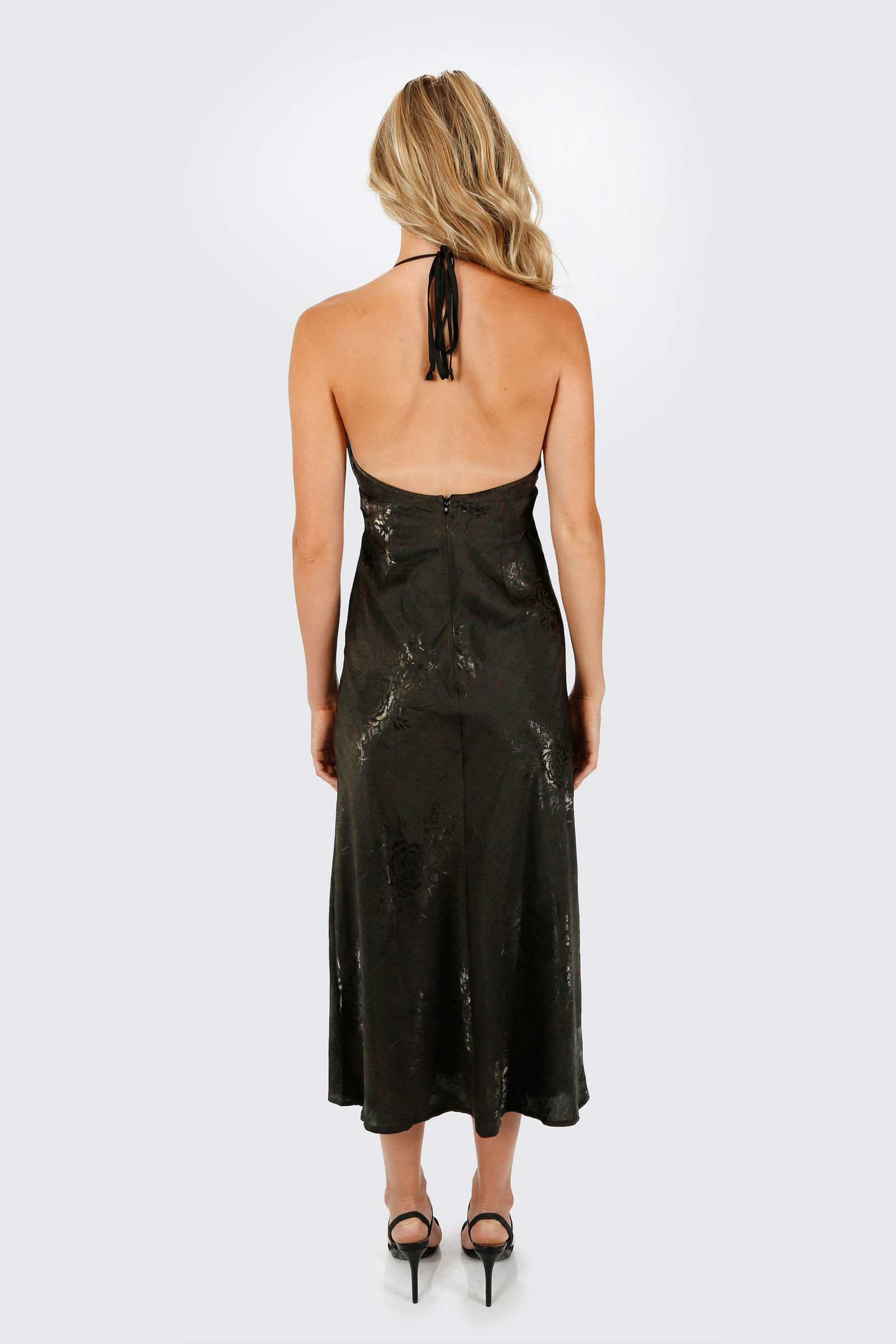 Jacquard Halter Midi Dress main image 1