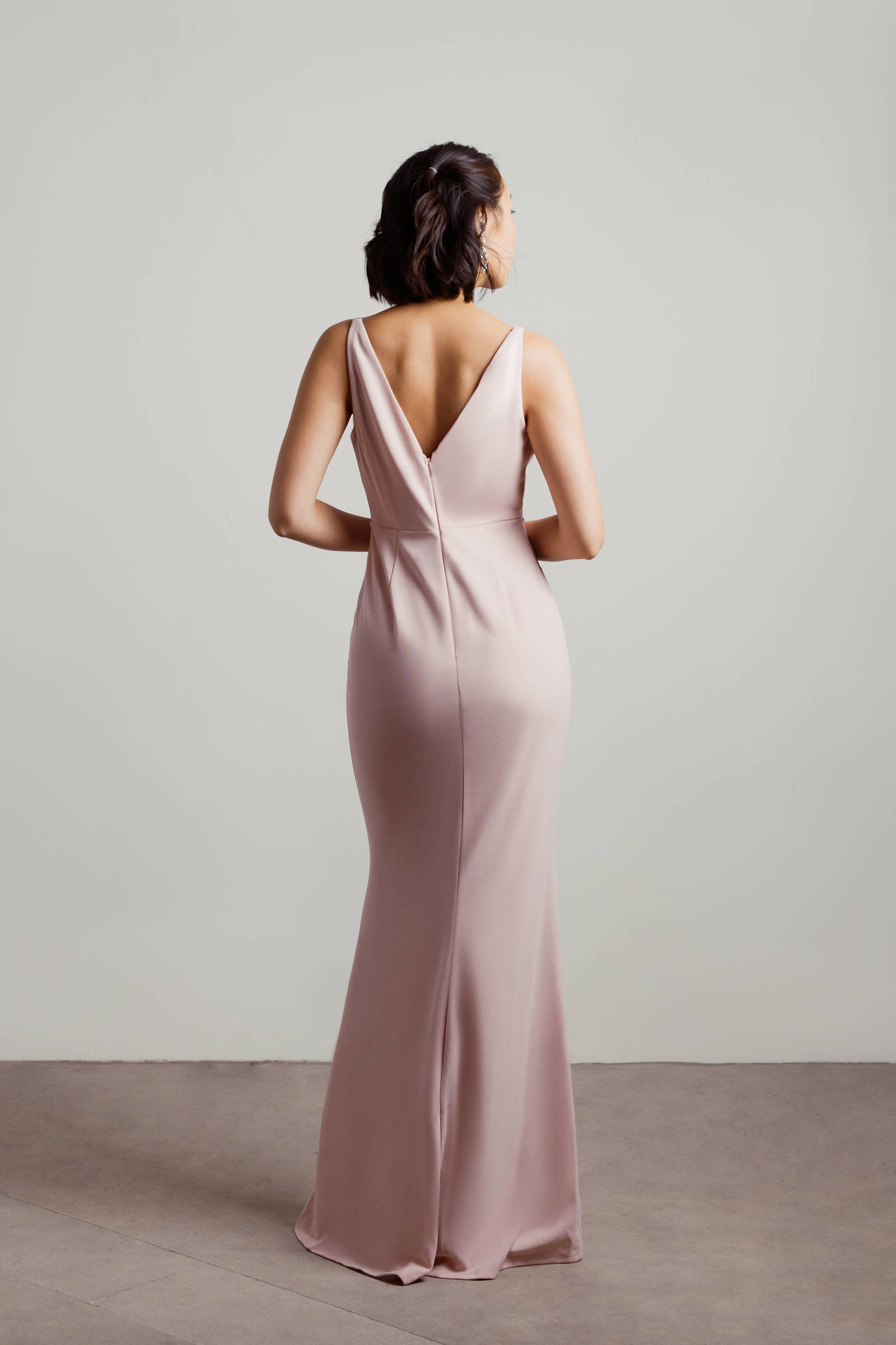 Ruffle Detail Bodycon Mermaid Maxi Dress