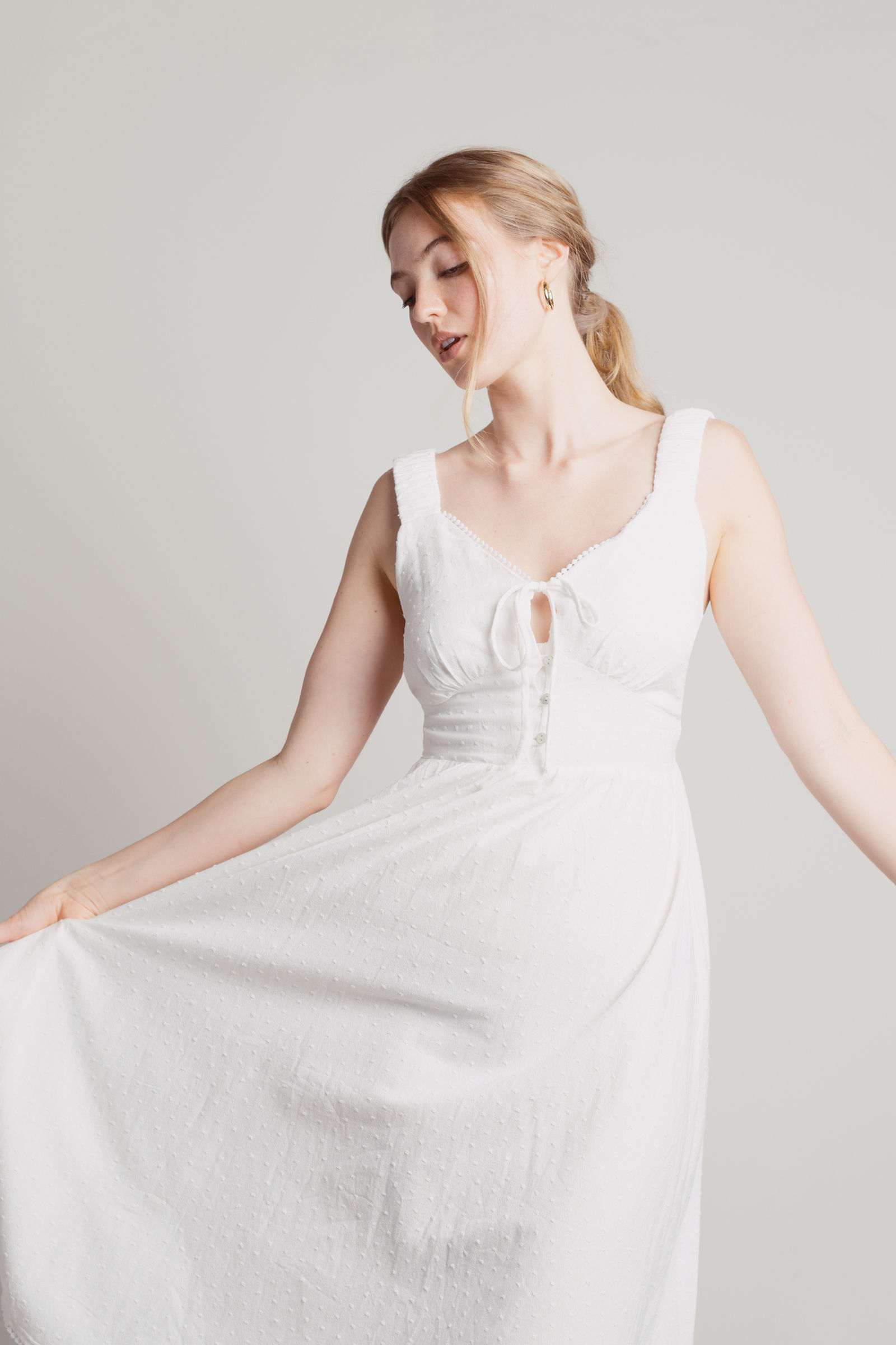 Swiss Dot Midi Dress main image 1