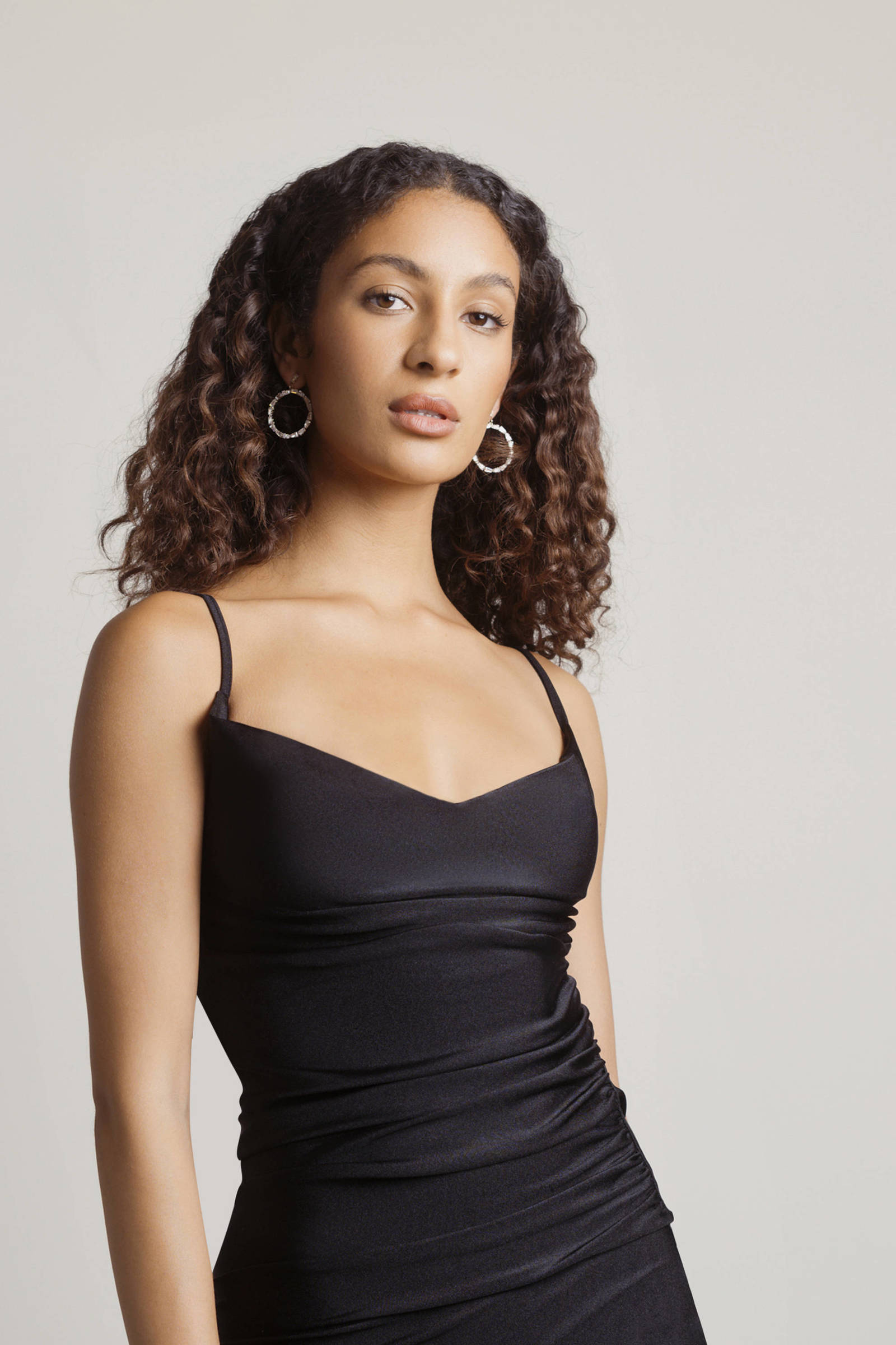 Ruched Slit Backless Dress