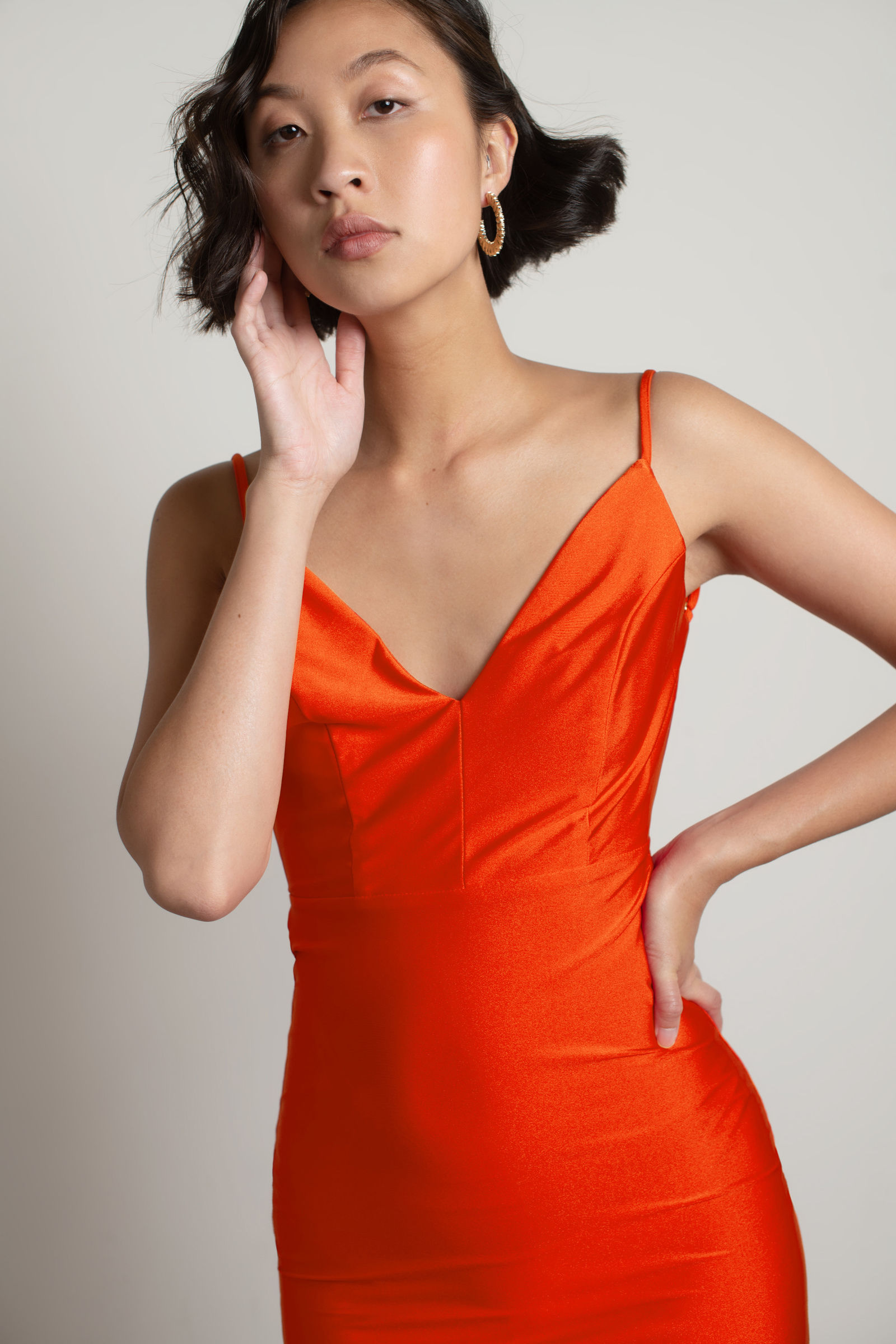 Satin Strapless Boned Corset Ruched Bodycon Mermaid Maxi Dress