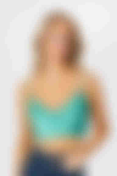 Why Bother Crop Top - Aqua Blue