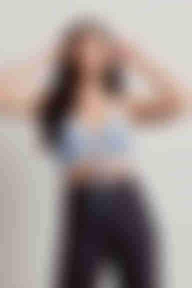 Drive To Malibu Crop Top - Baby Blue