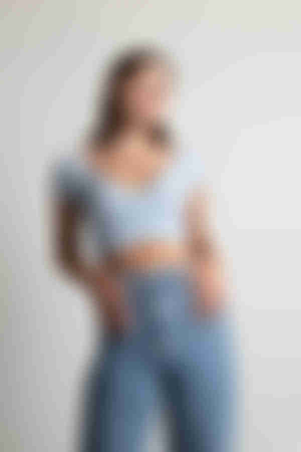 Kacie Crop Top - Baby Blue