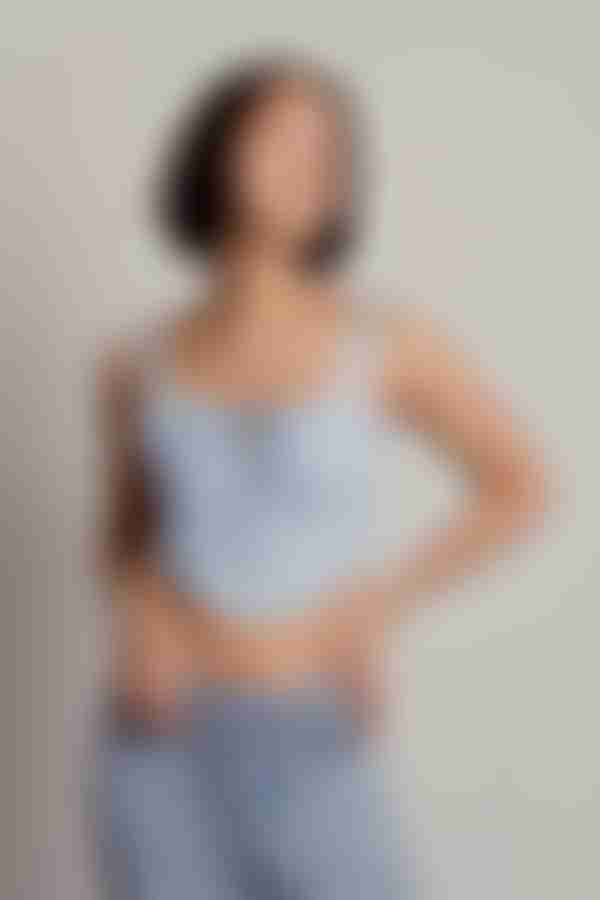 Say It Again Corset Top - Baby Blue