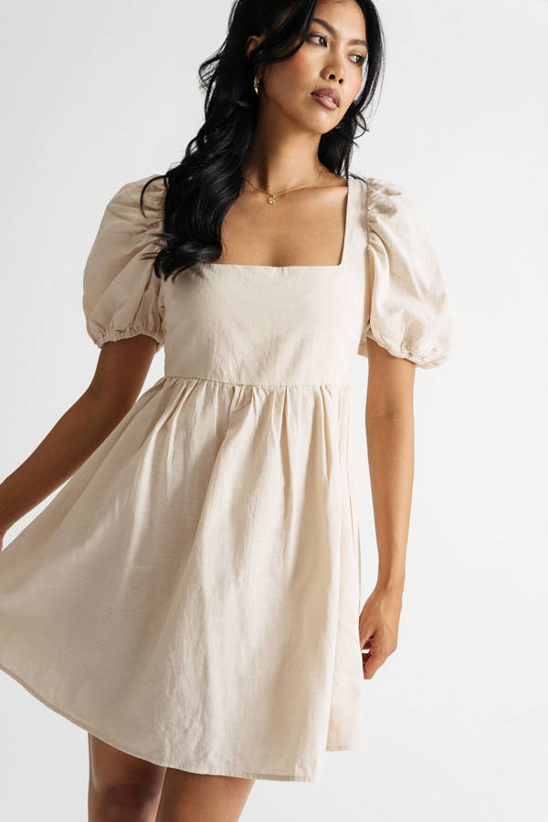 Square neck best sale babydoll dress