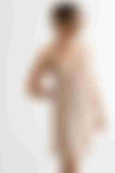 Jovie Floral Babydoll Mini Dress - Beige