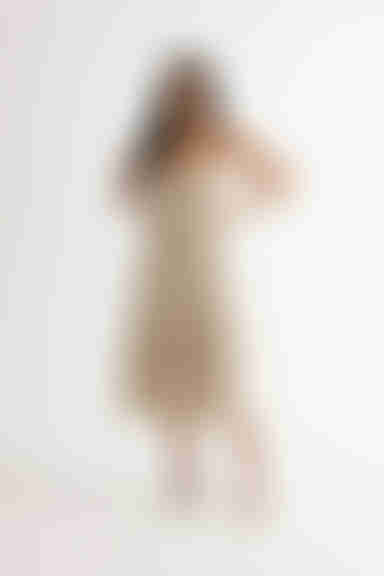 Loving Myself Beige Cotton Midi Dress