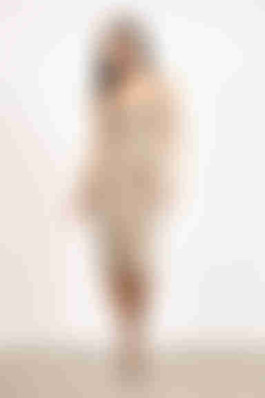 Back To Nature Snake Print Bodycon Midi Dress - Beige Multi