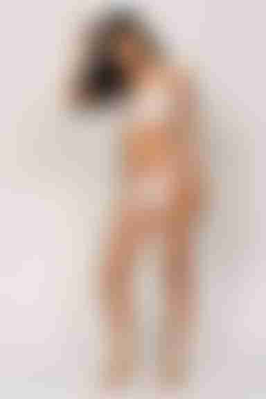 Lora Floral Bikini Bottom - Beige Multi