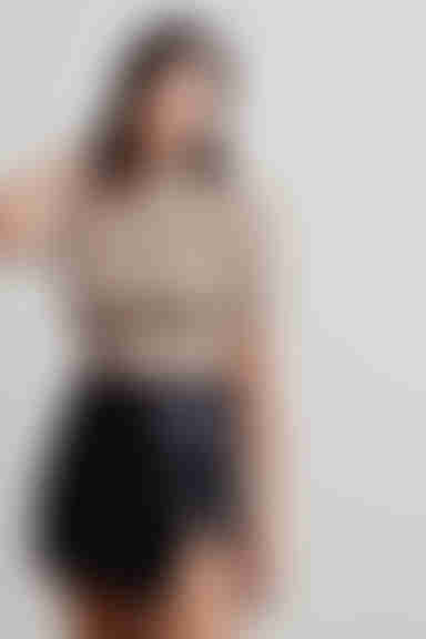 Rivera Mock Neck Top - Beige