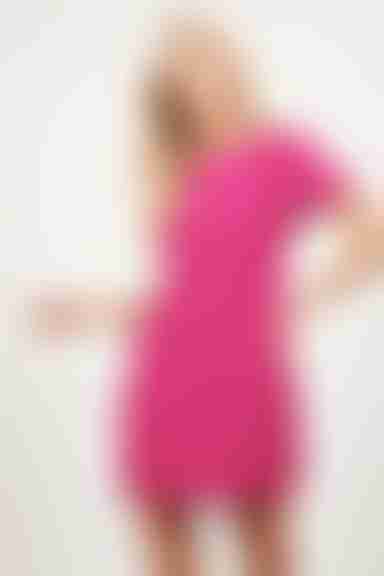 Lift Me Up Boat Neck Shift Mini Dress - Berry