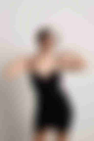 Alexandria Surplice Bodycon Mini Dress - Black