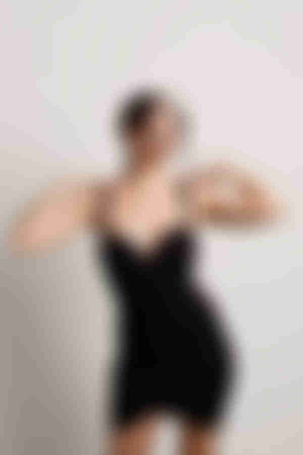 Alexandria Surplice Bodycon Mini Dress - Ivory