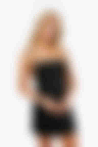 Alexie Satin Backless Mini Dress - Black