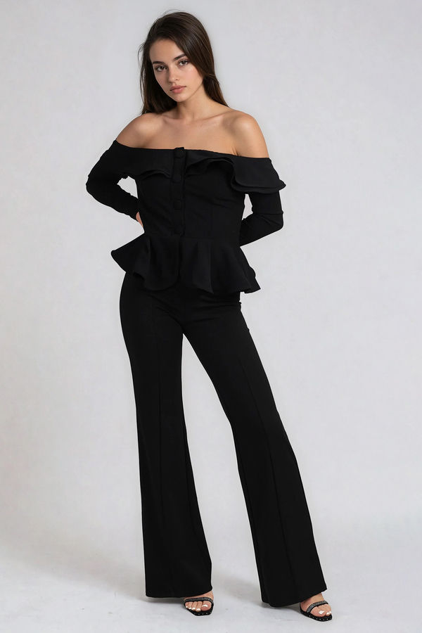 All About the Drama Off Shoulder Blouse - Black