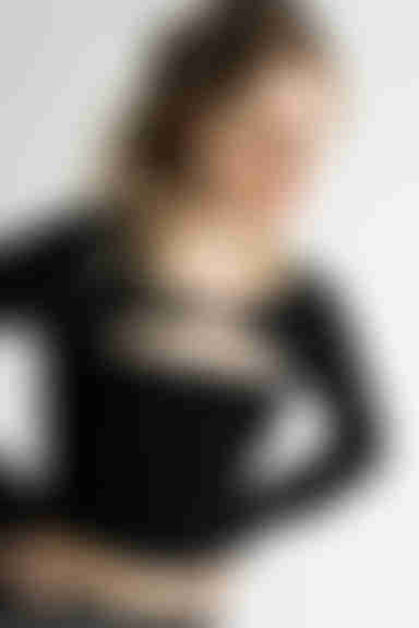 All Yours Black Twist Front Long Sleeve Crop Top