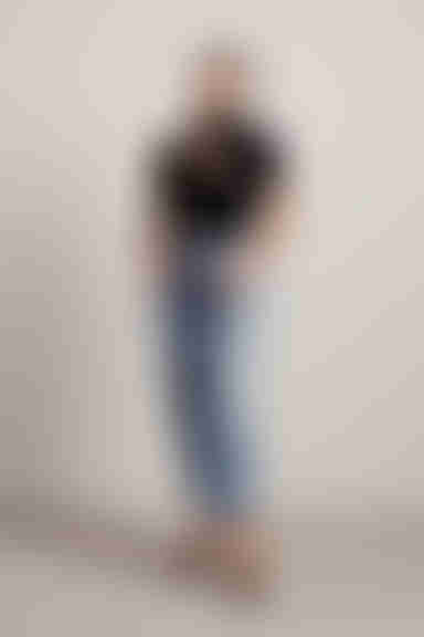 Alyah Cutout Sweater Top - Black