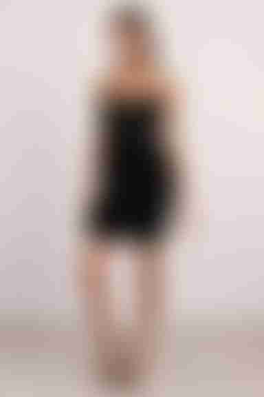 Ambitions Strapless Cutout Mini Dress - Black