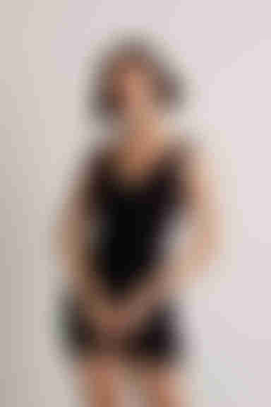 Bea Surplice Open Back Mini Dress - Black