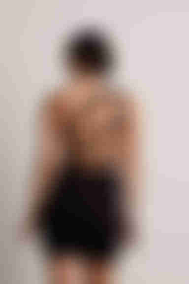 Bettina One Shoulder Open Back Mini Dress - Black