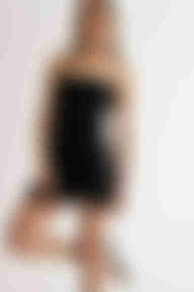 Bottle Of Sunshine Cami Slit Mini Dress - Black