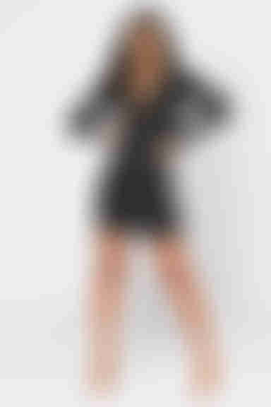 Bri Lace Up Bodycon Mini Dress - Black