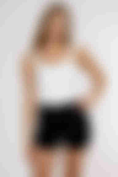 Curve Booster Waist Fold Over Shorts - Black