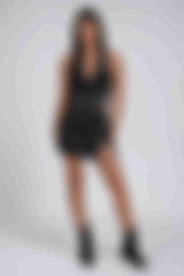 Dangerous Curves Pleather Corset Top - Black