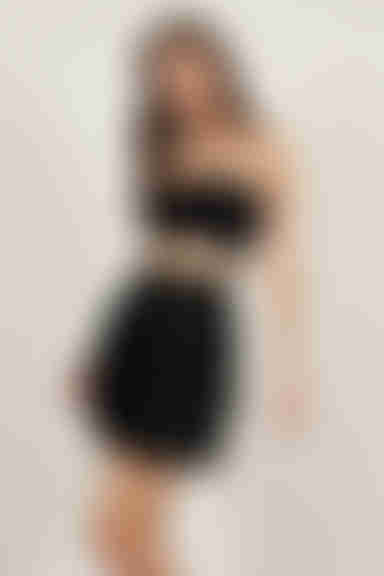 Delilah Tiered Mini Skirt - Black