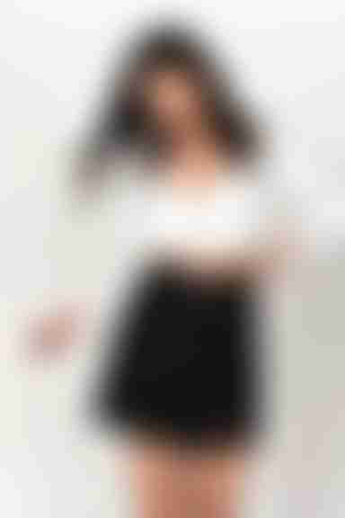 Dezirae Double Slit Mini Skirt - Black