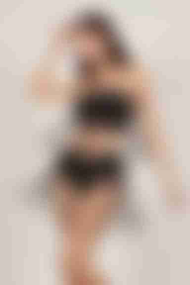 Drippin Glam Rhinestone Mini Skirt - Black