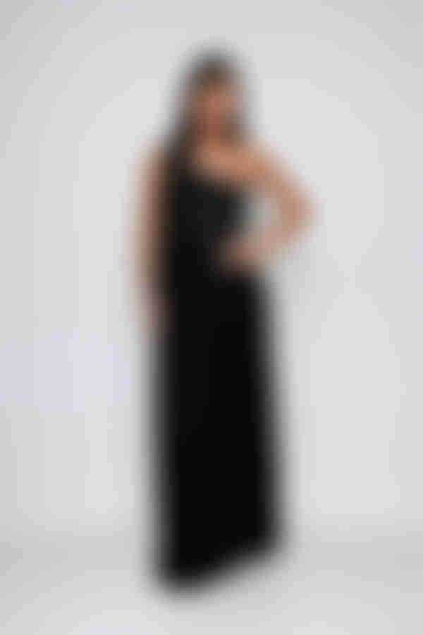 Enchanted Love Sequin Tulle Maxi Dress - Black