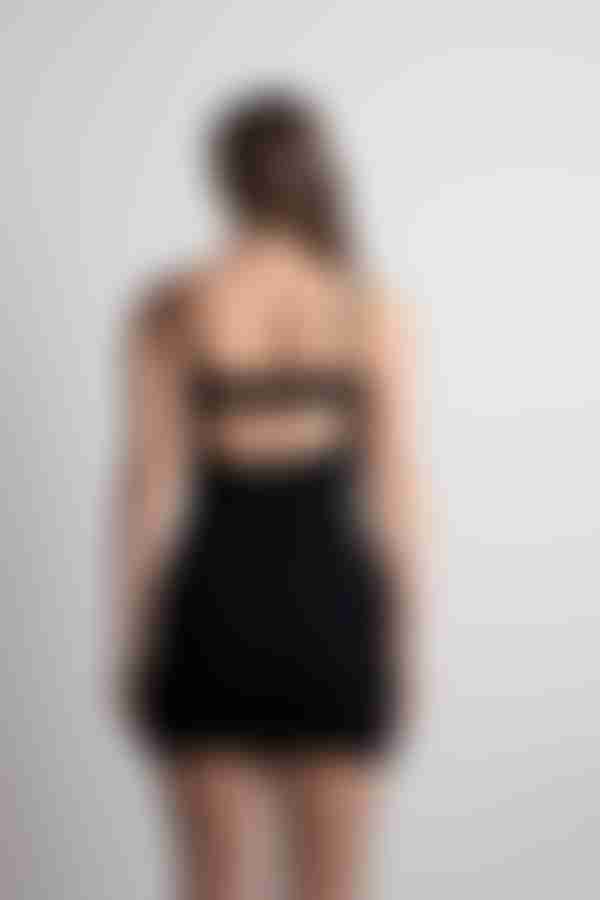 End Up Here Ribbed Open Back Mini Dress - Camel