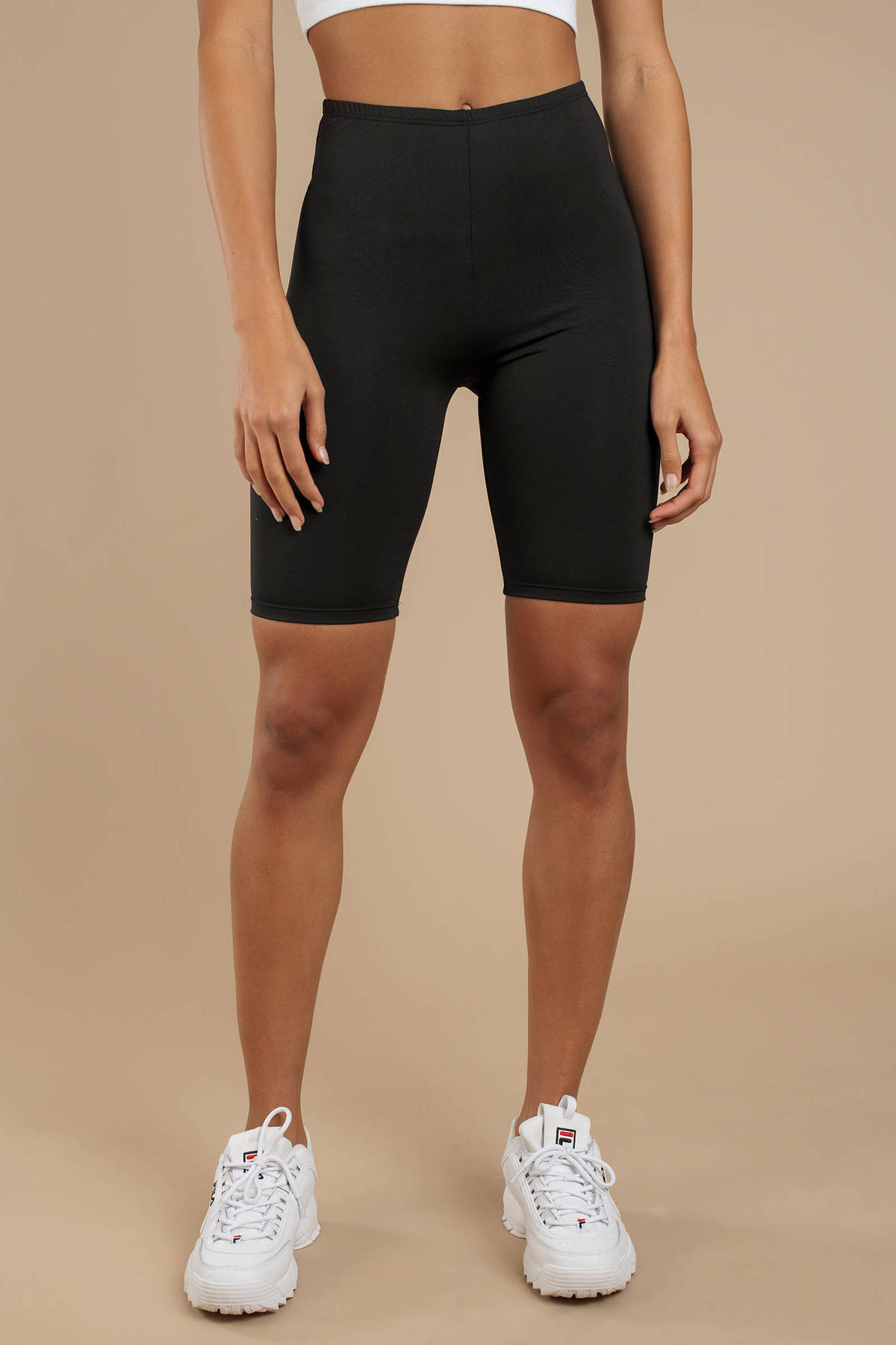 Black Biker Shorts - Tight Stretchy Shorts - Black Cycling Shorts