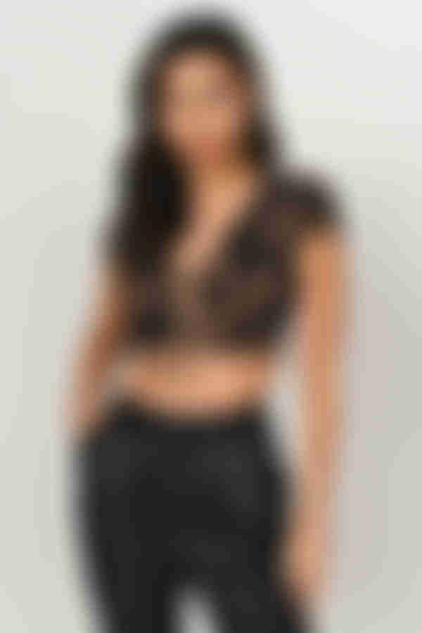 Harmony Lace Crop Top - Black