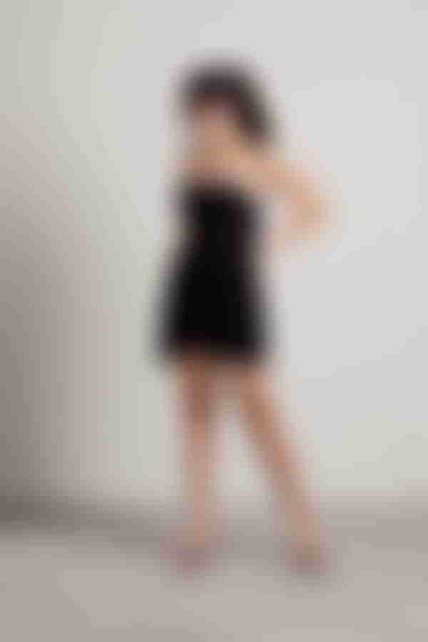 Here Again Cutout Bodycon Mini Dress - Black