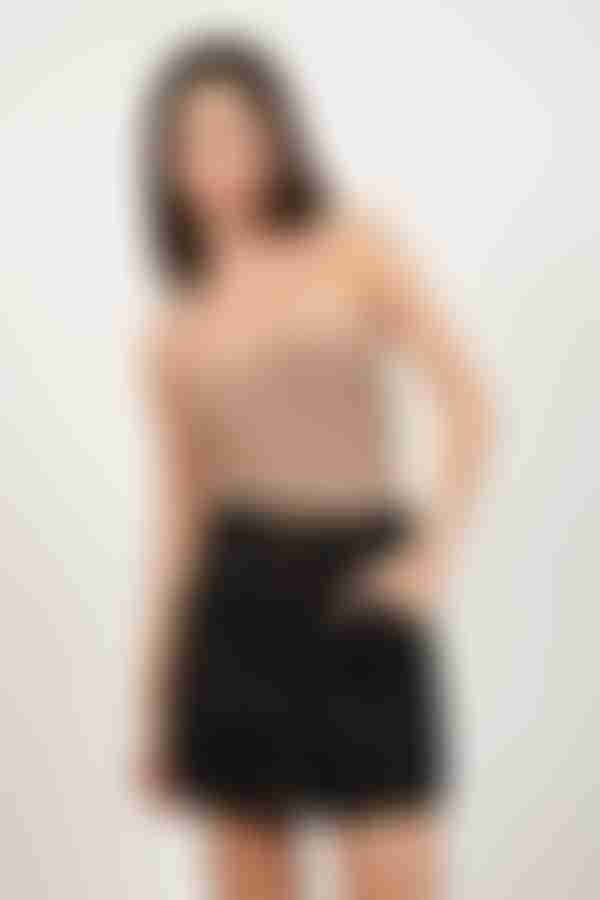 I Like Me Better Button Up Mini Skirt - Black