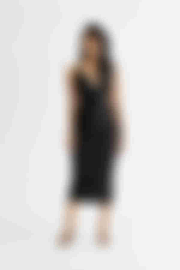 Karma Black Multiway Ruched Bodycon Midi Dress