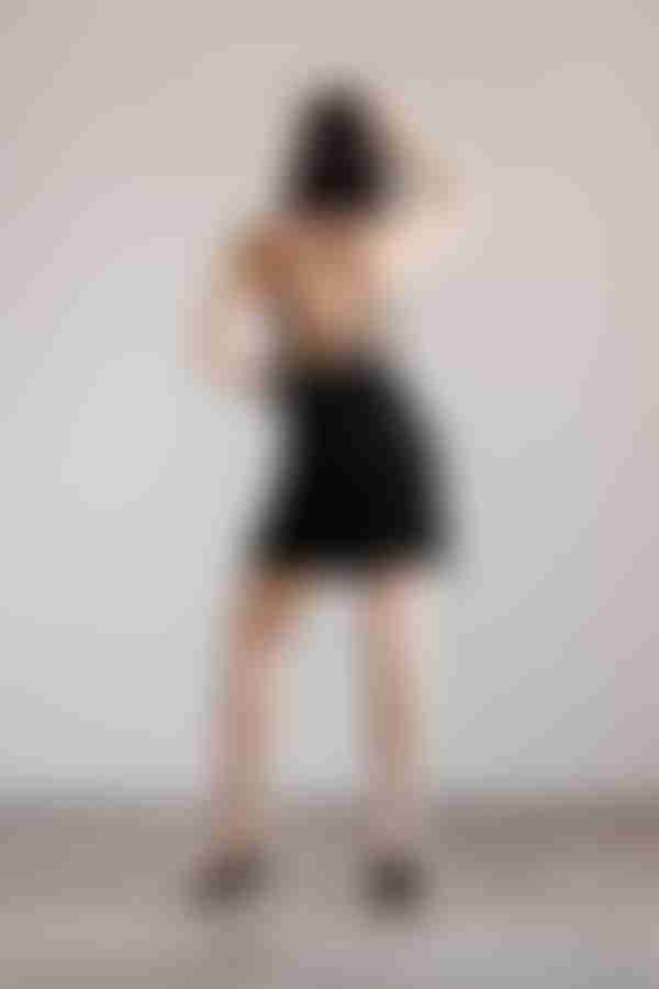 Kiana Backless Flower Strap Mini Dress - Cream