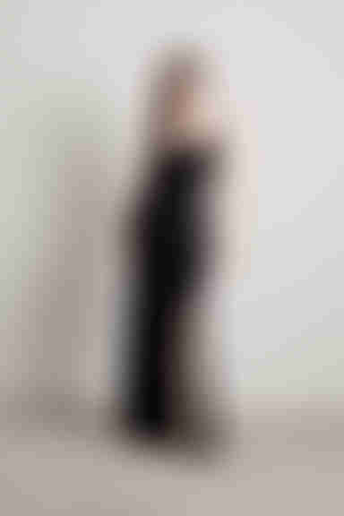 Knightly Dreams Satin High Slit Maxi Dress - Black