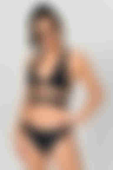 Lean Close Halter Monokini - Black