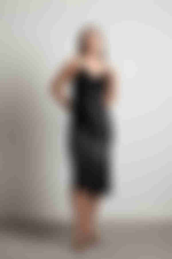 Listen To Me Satin Ruched Midi Dress - Cream