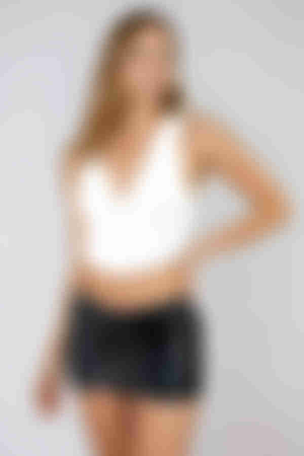 Little Moment Lace Up Mini Skort - Black