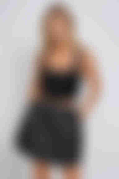 Love Locked Leather Mini Skirt - Black