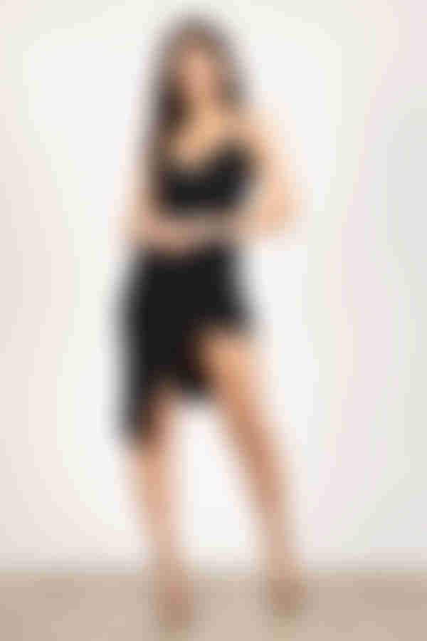 Maddie Asymmetrical Bodycon Mini Dress - Light Coral