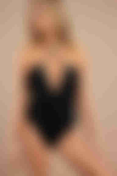 Blue Life Magnolia Lace Up One Piece Swimsuit - Black