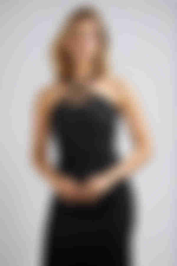 Midnight Spell Criss Cross Ring Detail Maxi Dress - Black